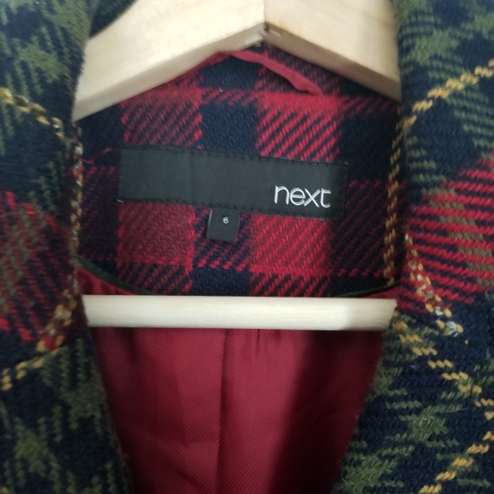 Next plaid pea coat - Picture 3 of 7